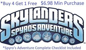 *Buy 4=1Free Skylanders Spyros Adventure Complete UR Set w ✓List *$6.98Minimum👾