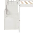Loft bed with staircase , White