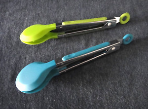 Kitchen Gadget Silicone Salad Serving Tongs Stainless Handle