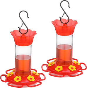 Hummingbird Feeders for Outdoors Hanging, 2 Pack