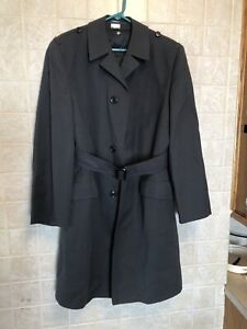 German Wool Trench Coat Zip Out Liner 100% Wool (Size In The Photos)