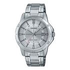 Casio MTP-V004D-7C Men's Dress Stainless Steel Silver Dial Analog Date Watch