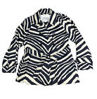 EUC🩷COACH🩷LARGE🩷ZEBRA TRENCH COAT🩷BELTED DOUBLE BREASTED🩷F84238🩷NAVY/CREAM
