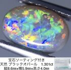 Natural black opal with gem sorting 1.301ct Length 8.6mm x Length 5.9mm x He...