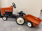 ERTL Orange Allis Chalmers 8070 Toy Metal Pedal Tractor + Wagon Ride On Toy
