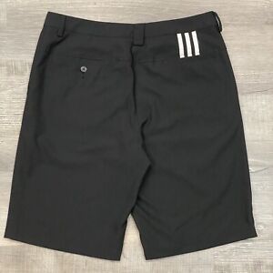 Adidas Golf Shorts Mens 32 Black Performance Climalite Stretch Tennis Flat front