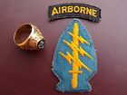 Special Forces Airborne Patch Tab Ring Uniform Green Beret SSI Lot SF Insignia