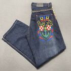 Vintage Coogi Jeans Men’s 38x36 Blue Denim Hip Hop Baggy Anchor Embroidered Y2K