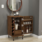 Bar Unit, Expandable, Liquor Cabinet w/ Stemware and Wine Rack, 1 Door, 1 Drawer