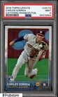 2015 Topps Update Rainbow Foil Carlos Correa Catching Astros RC Rookie PSA 9