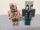 Minecraft Build-A-Portal Piglin Zombie & Chopping Vindicator 5” Figures