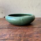 Zanesville Stoneware 1920s Vintage Arts & Crafts Pottery Matte Green Bowl