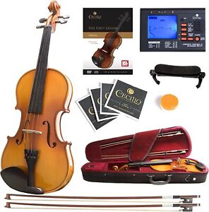 Mendini by Cecilio Violin MV400 Size 4/4 Acoustic Violin, Varnish