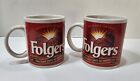 New ListingVintage Collectible FOLGERS Coffee Mug Cup The Best Part Of Wakin Up Set Of Two