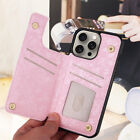 Leather Flower Case with Card Slot Cover For iPhone 15 Pro Max 14 13 12 11 XR 7