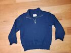 Dehen 1920 1/4 Zip Wool Moto- Sweater Jersey - Navy Blue L