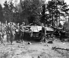 German Soldiers with knocked out Russian Tank 8