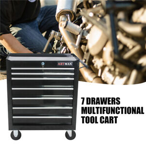 7 Drawer Rolling Tool Cart Chest Garage Tool Storage Cabinet Tool Box w/ Wheels