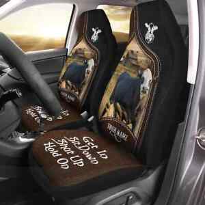 Personalized Black Baldy Cow Get In Sit Down Shut Up Hold On Car Seat Cover