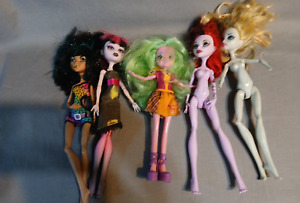 New ListingMixed Lot of 5 Monster High Dolls No Accessories Free Shipping
