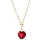 Fashion Rose Gold Heart Red Zircon Pendant Necklace Marriage Jewelry