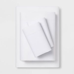 King Easy Care Solid Sheet Set White - Room Essentials