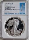 2021 W American Silver Eagle Proof T-2 NGC PF70 Eagle Landing First Day of Issue
