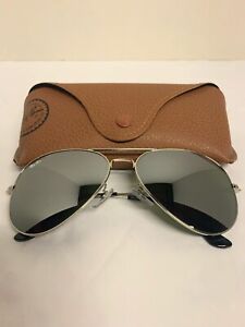 Ray-Ban Aviator Sunglasses Silver Frame & Silver Mirror Lenses RB3025 58mm W3277