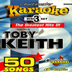 TOBY KEITH Chartbuster Vol-5060 KARAOKE 3 CD+G NEW DISCS in WHITE SLEEVES