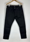 Gap Selvedge Stretch Denim Jeans Slim Fit button fly solid black Men’s 34 X 30.5