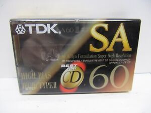 SA60 High Bias Type II Blank Audio Cassette Tape Best For CD NEW/Sealed