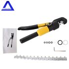 10 Ton 8 Dies Hydraulic Crimper Crimping Tool Wire Battery Cable Lug Terminal