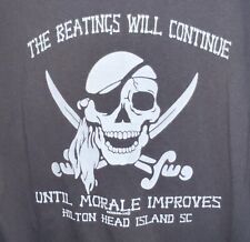 Hilton Head Island South Carolina Shirt Adult Medium Gray Pirate Graphic Mens