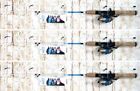 (3) Zebco Fin Commander Spincast 5' Fishing Rod And Reel Panfish Combo Brand New