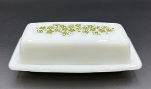 Vintage Pyrex Spring Blossom Crazy Daisy Butter Dish **read