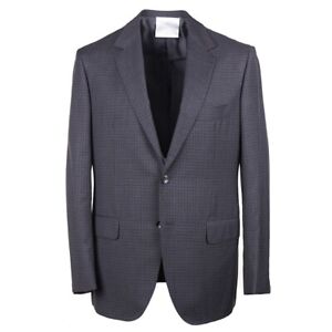 Sartorio Napoli by Kiton Gray Check Super 160s Wool Suit 42R (Eu 52) NWT