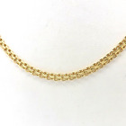 18k Gold Bismark Link Pendant Chain Necklace Italy 750 20in