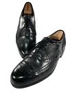 Florsheim Vintage Mens Black Leather Wingtip Derby Dress Shoe Size 9.5 D