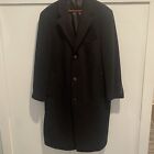 Lauren Ralph Lauren Overcoat Men’s 40R Black Lined Wool Cashmere Blend Long Coat