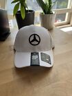 Men's Cap Hat Baseball Adjustable Mercedes Benz White With Black Logo