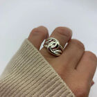 Solid 925 Sterling Silver Band Handmade Statement Ring For Woman All Size HK1156