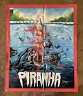 Ghana Movie Poster African Hand Painted Cinema PIRAHNA 36x44 Creature Feature