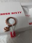 Miss Sixty Copper Dangle Heart Charm Ring Size 7.5 Valentines Day Love NWT
