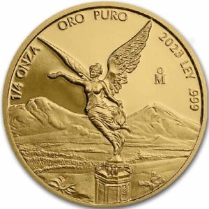 LIBERTAD MEXICO 2023 1/4 oz Proof Gold Coin in Capsule