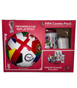 New USA Fifa World Cup 2022 Qatar Combo Pack Bag Bottle Pump Size 5 Ball