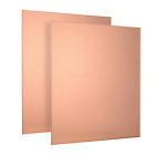 2Pcs Pure Copper Sheet Plate 6 X 6 X 24 Gauge 99.9% Cu Metal For