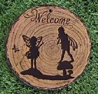 Garden Path Stepping Stone Wall Plaque Welcome Fairies NEW 6
