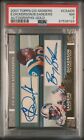2007 Topps Co-Signers Auto Eric DICKERSON Barry SANDERS Gold 16/25 PSA 7 NM