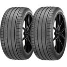 (QTY 2) 245/35R20 Dunlop SP Sport Maxx GT ROF 95Y XL Black Wall Tires (Fits: 245/35R20)