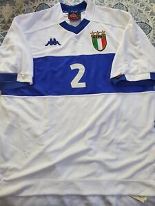 Italy Soccer Jersey 1999 Kappa Maldini Cannavaro Baggio Gli Azzurri Serie A